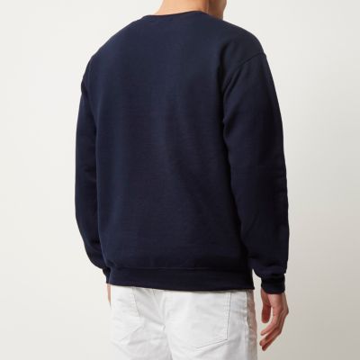 Navy print jumper